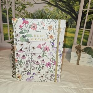 Floral Spiral Notebook with Gold Accents